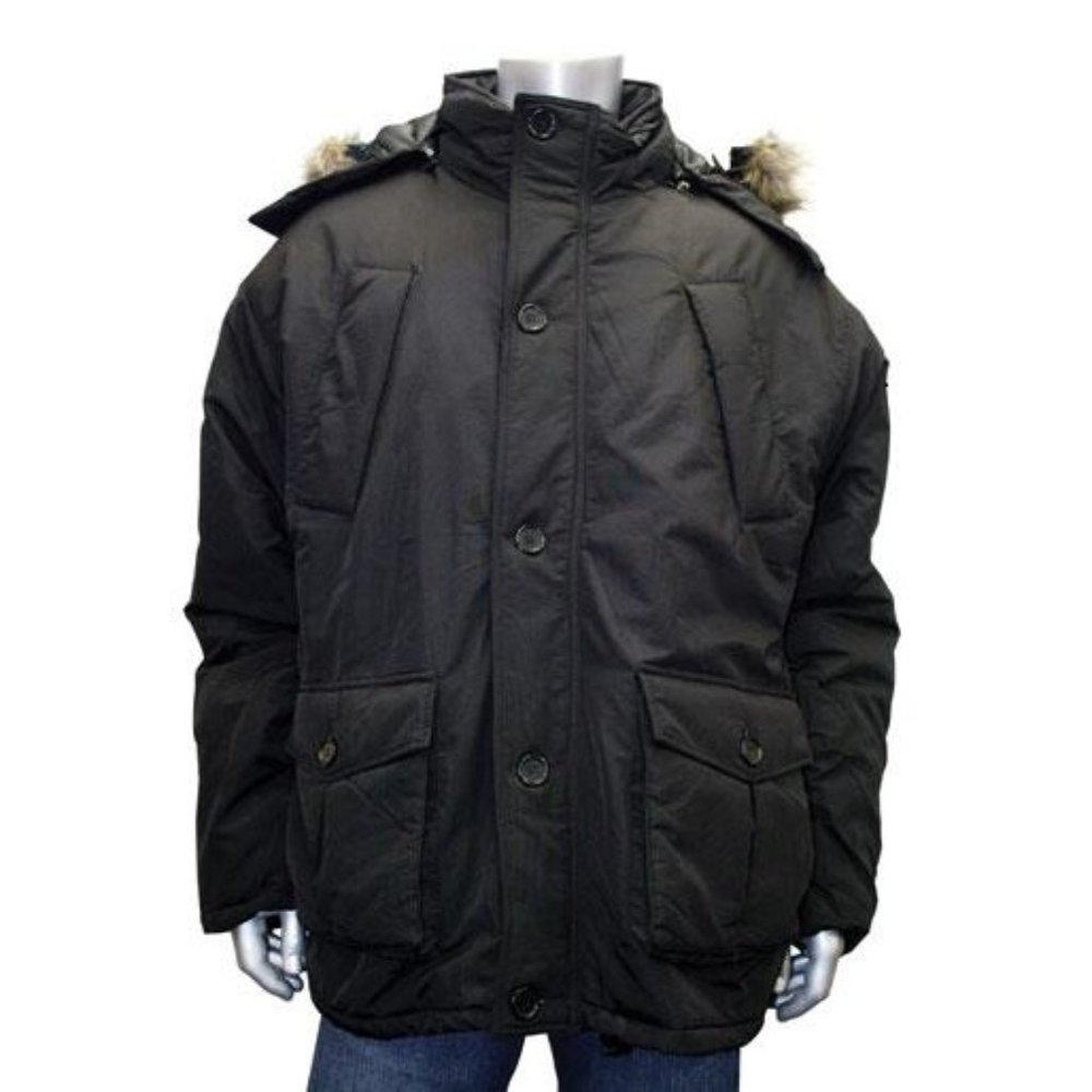 🆕 BLACK WINTER PUFFER JACKET - MEN - LARGE